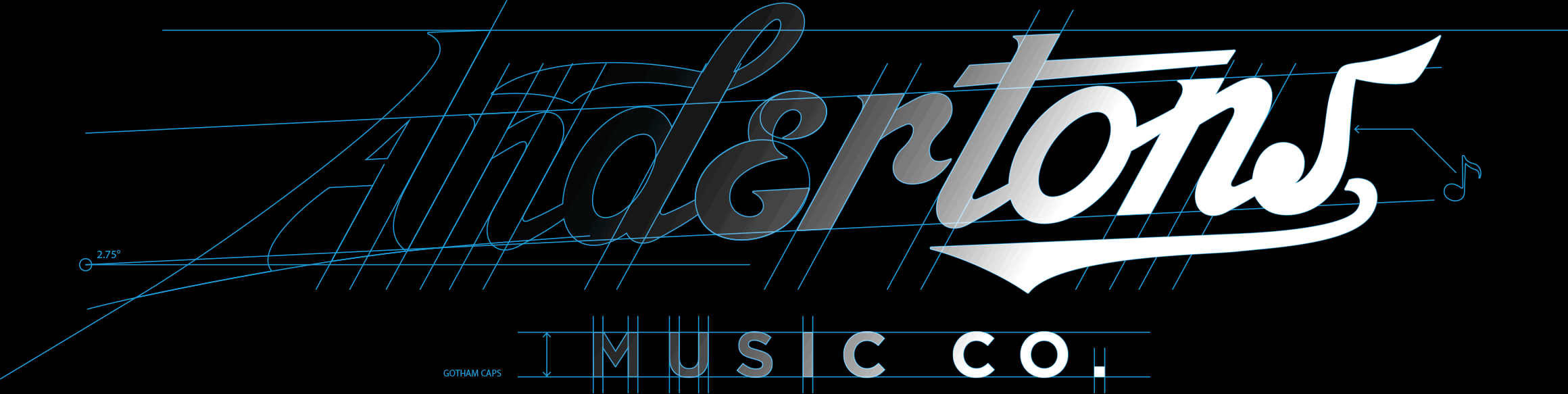 Logo being constructed