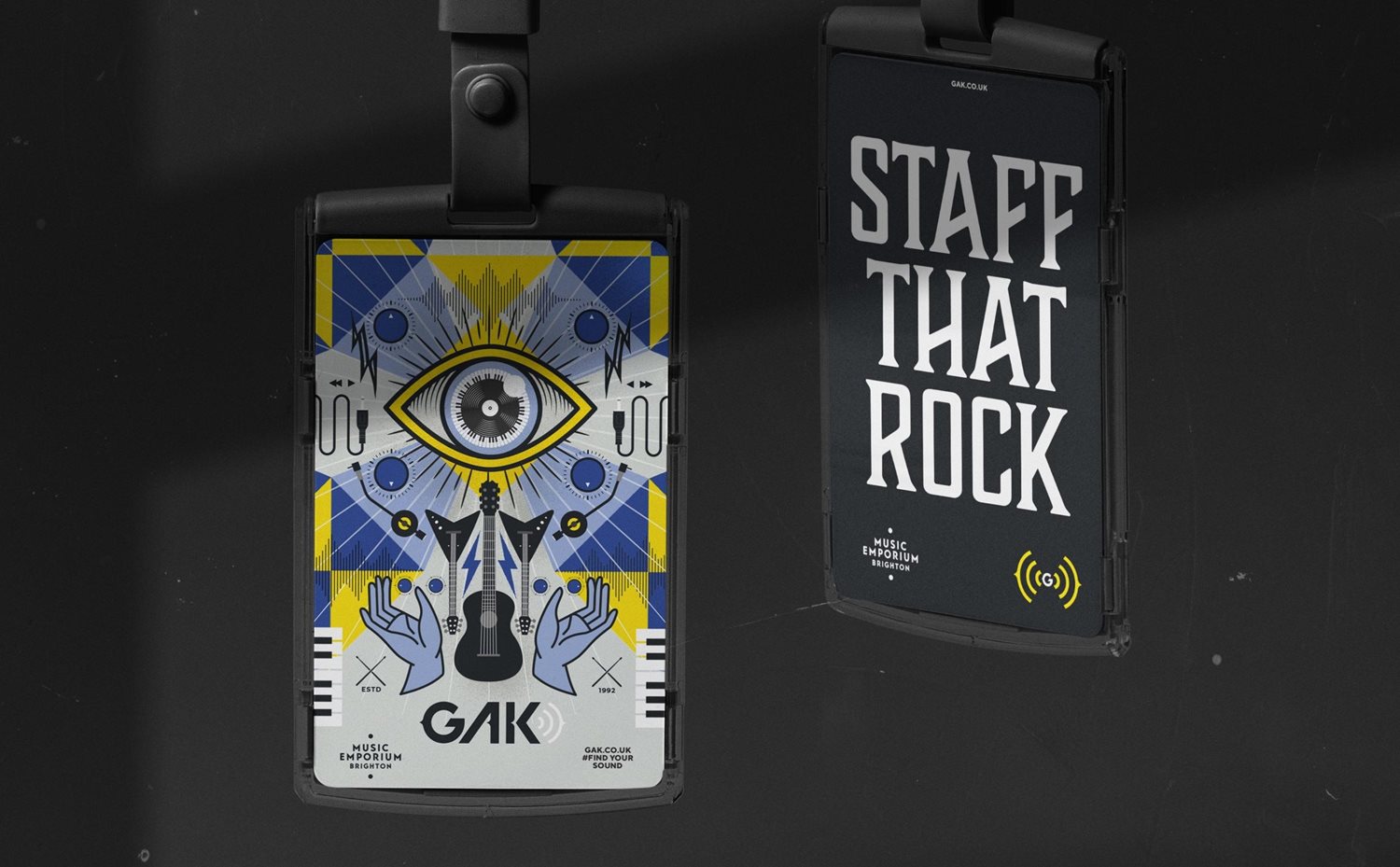 Lanyards with Gak logo on them