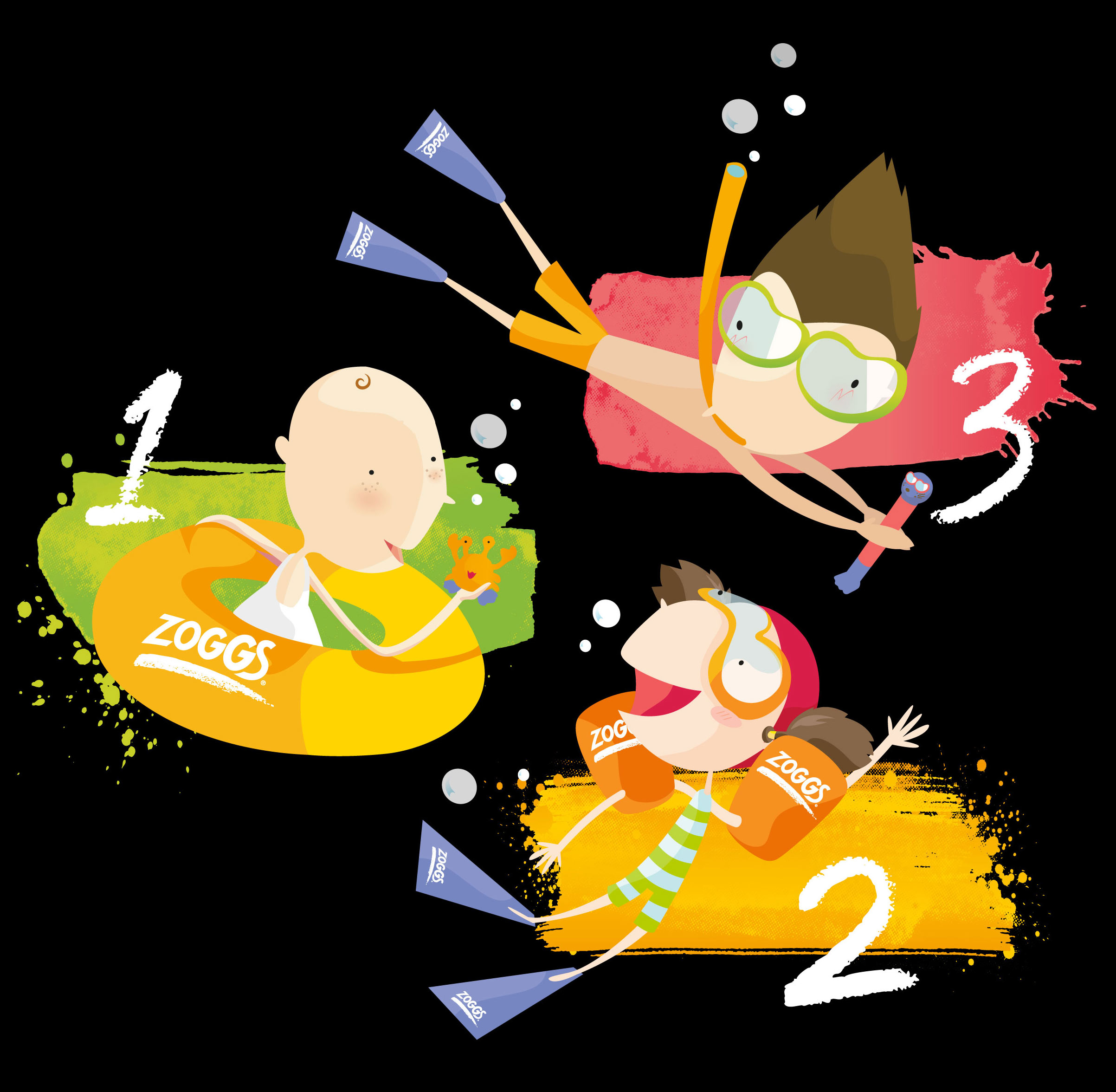 Layout of Zoggs brand materials
