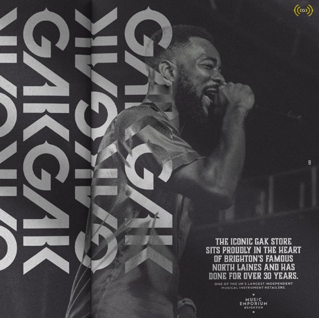 Black and white photo of black man singing