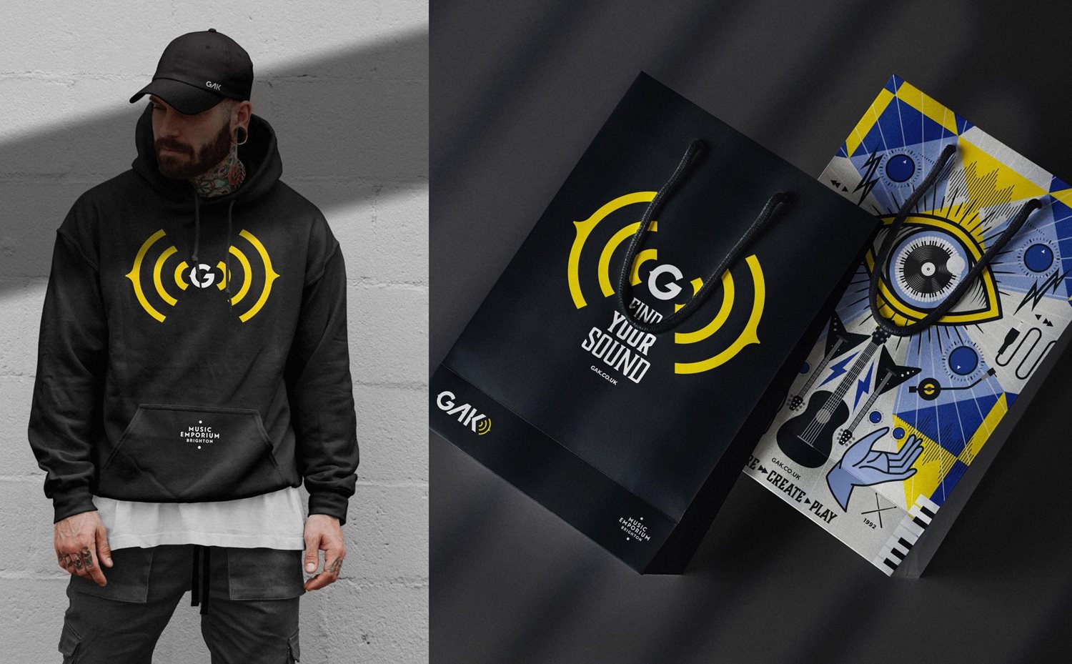Man in black hoodie with GAK logo