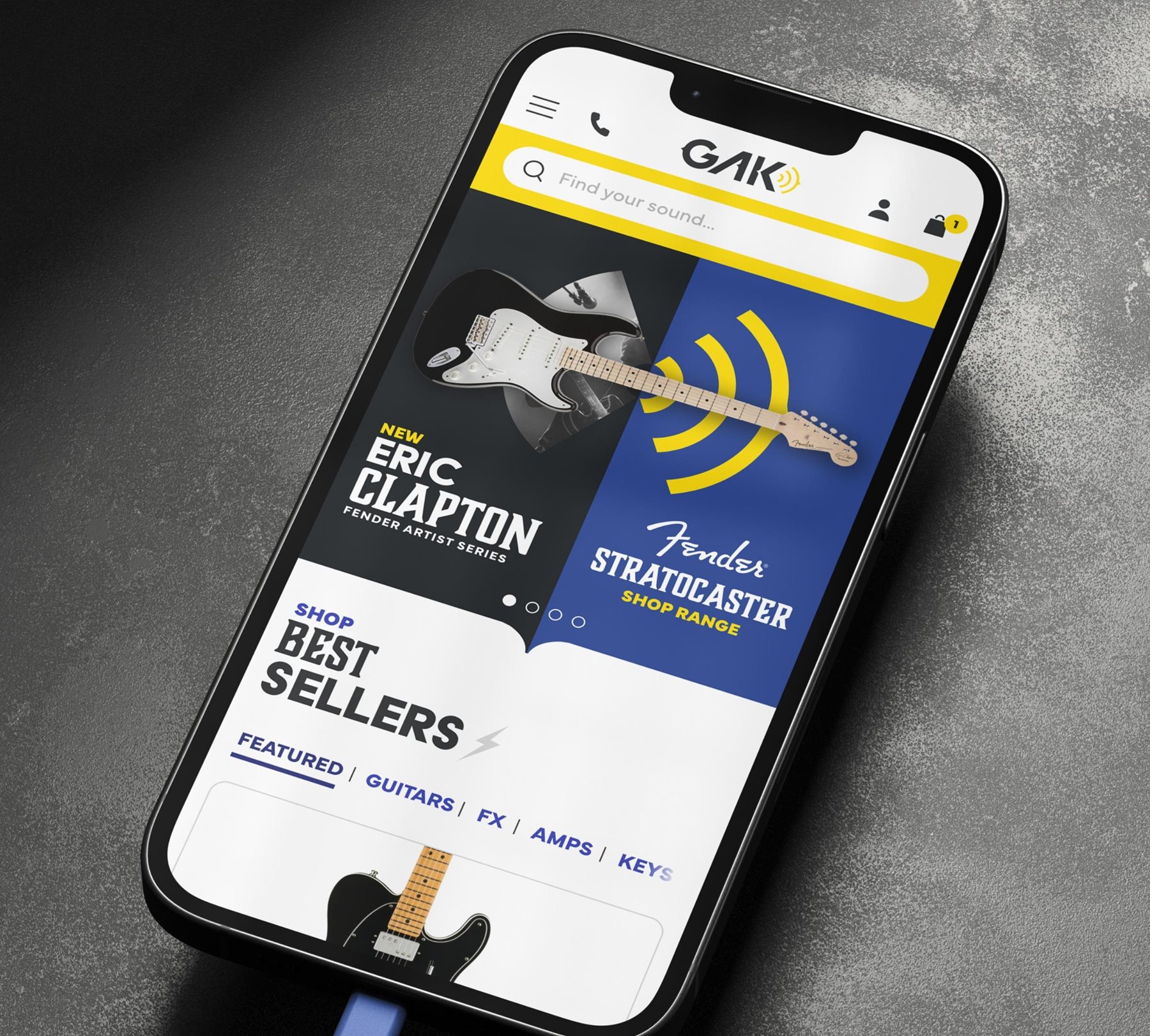 Web site home page on a mobile phone