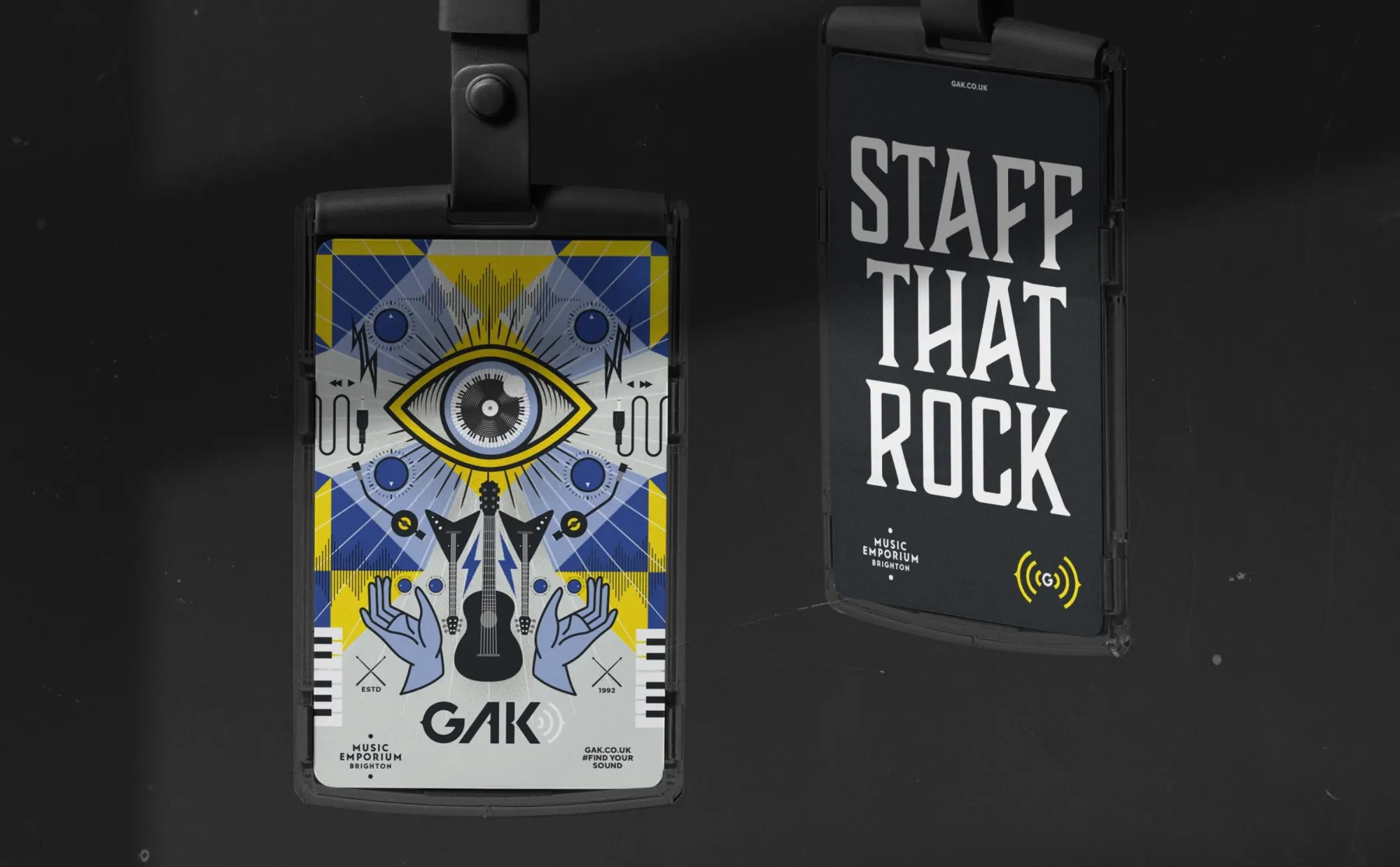 Lanyards with Gak logo on them