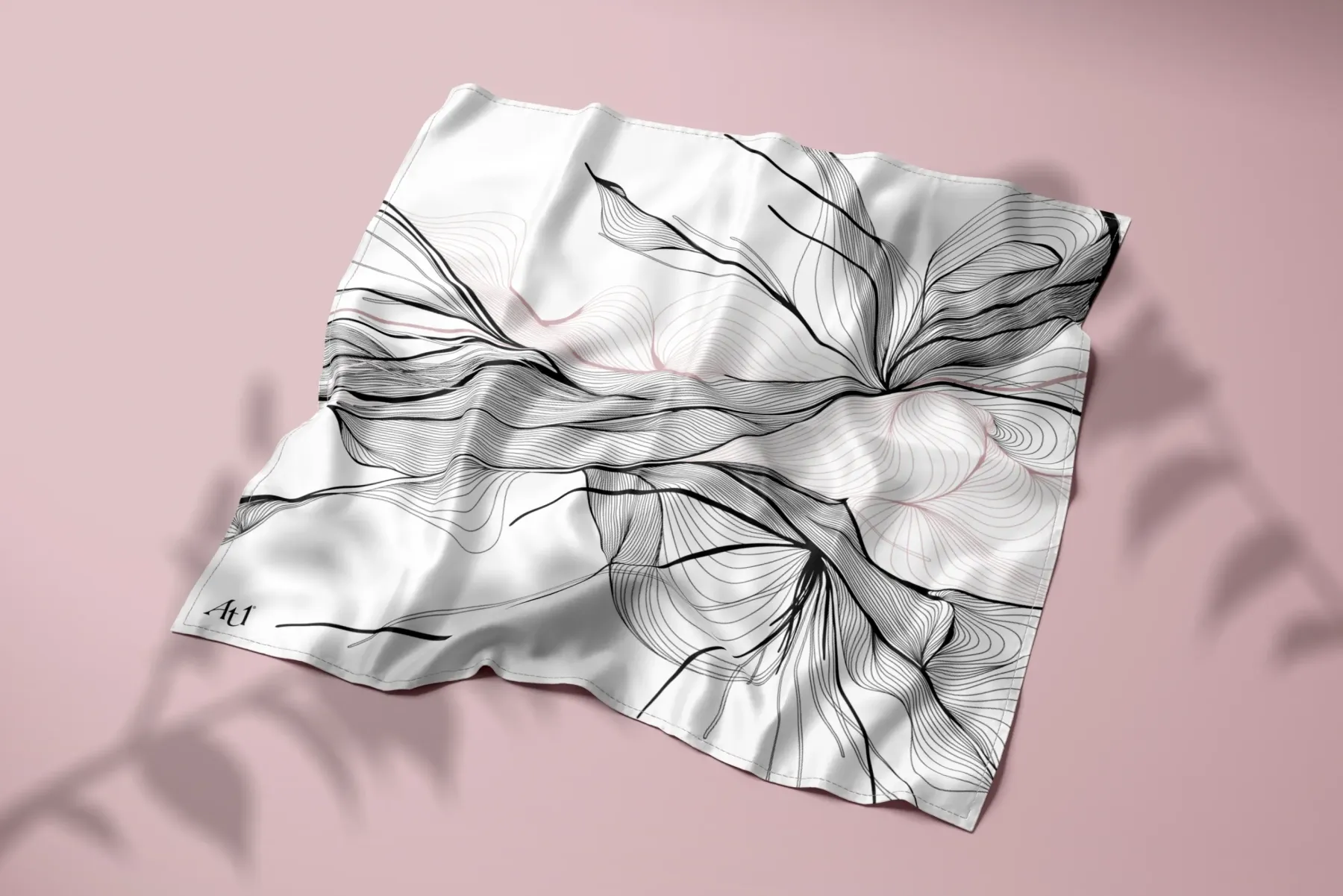 A full view of scarf from further away